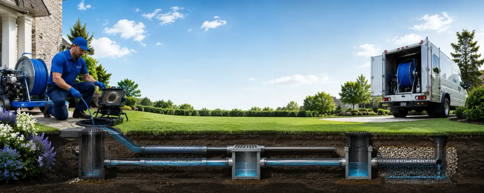 Outdoor drain cleaning information for Lyburn, WV